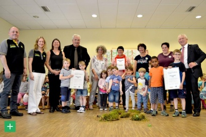 Auszeichnung der Kath. Kita St. Marien in Niederprüm als „Naturpark-Kita“ <span class="copy">&copy; VGV Prüm</span>