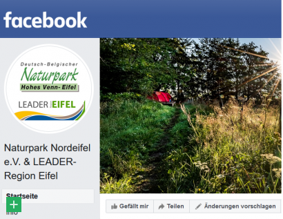 Naturpark Nordeifel e.V. und LEADER-Region Eifel jetzt auf facebook