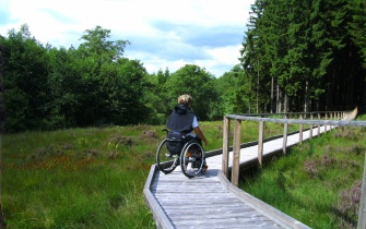 Barrierefreier unterwegs auf dem Dahlemer Moorpfad <span class="copy">&copy; Foto: Naturpark Nordeifel</span>