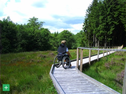 Barrierefreier unterwegs auf dem Dahlemer Moorpfad <span class="copy">&copy; Foto: Naturpark Nordeifel</span>