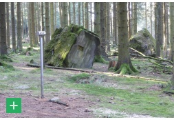 Gesprengte Bunkeranlagen entlang des Westwallwegs in der Schneifel <span class="copy">&copy; Naturpark Nordeifel e.V.</span>