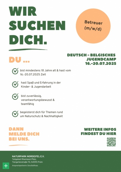 Jugendcamp-Betreuer (m/w/d) gesucht!