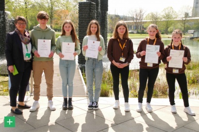 Landeswettbewerb &quot;Schüler experimentieren&quot;: Gruppenbild der Prümer Preisträger <span class="copy">&copy; SFZ Prümer Land</span>