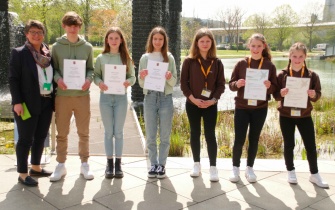 Landeswettbewerb &quot;Schüler experimentieren&quot;: Gruppenbild der Prümer Preisträger <span class="copy">&copy; SFZ Prümer Land</span>