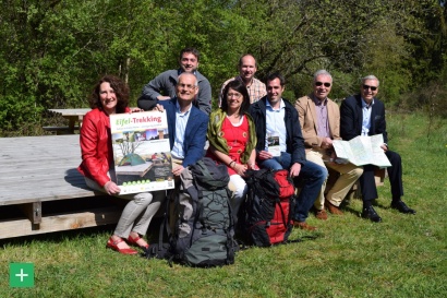  v.l.: S. Eckerle (Schleiden) T. Fischer-Reinbach (Standortentwicklungsgesellschaft Vogelsang GmbH), U. Mießeler (Nettersheim), P. Schmidder (Nordeifel Tourismus GmbH), G. Schumacher (NP), U. Meister (Schleiden), D.Hosters (NP), J. Leonhardt (SEG) <span class="copy">&copy; A. Wilden - Weiss Verlag</span>